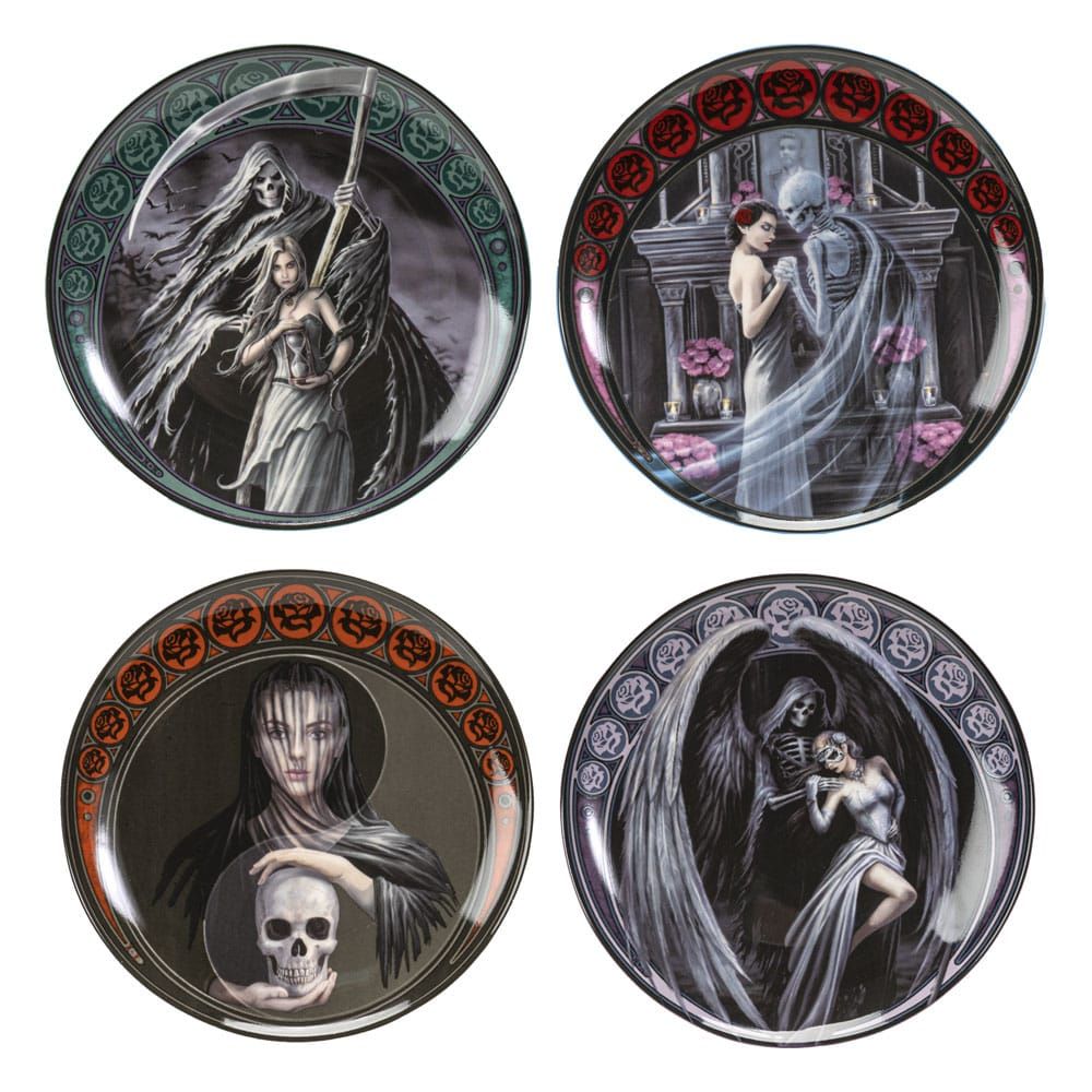 Anne Stokes Talíře 4-Pack Dance with Death Pacific Trading
