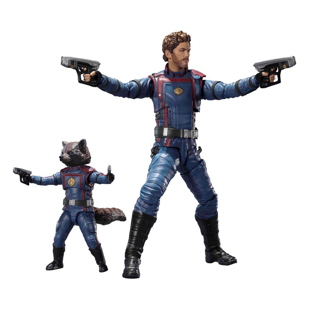 Guardians of the Galaxy 3 S.H. Figuarts Akční Figures Star Lord & Rocket Raccoon 6-15 cm Bandai Tamashii Nations