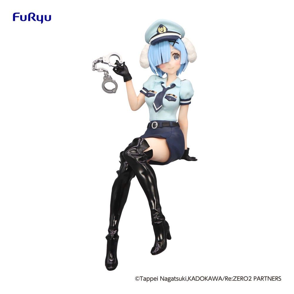 Re:Zero Starting Life in Another World Noodle Stopper PVC soška Rem Police Officer Cap with Dog Ea Furyu