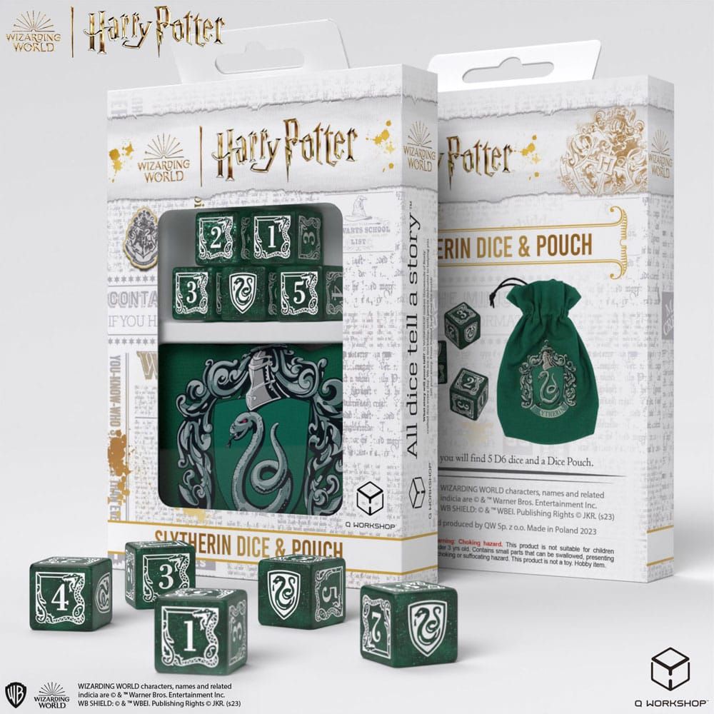 Harry Potter Dice Set Zmijozel Dice & Pouch Set (5) Q Workshop