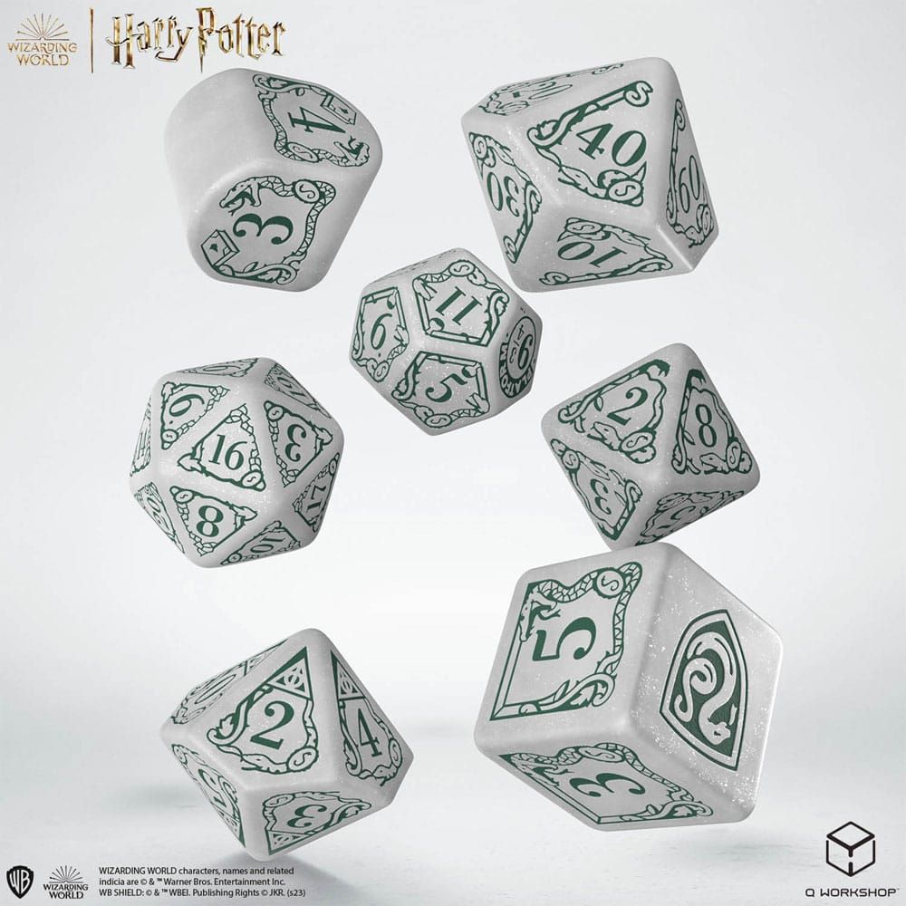 Harry Potter Dice Set Zmijozel Modern Dice Set - White (7) Q Workshop