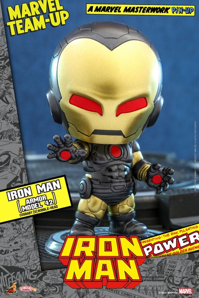 Marvel Comics Cosbaby (S) Mini Figure Iron Man (Armor Model 42) 10 cm Hot Toys