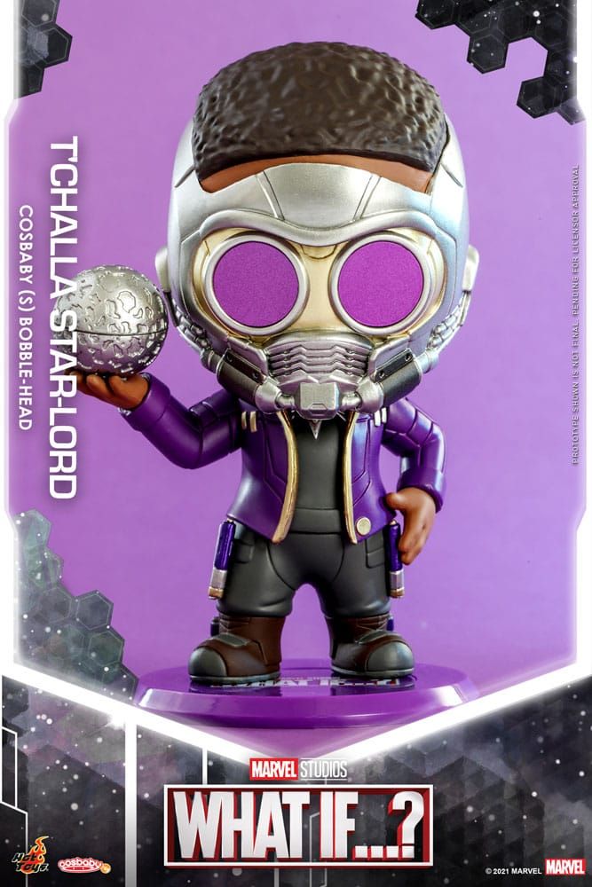 What If...? Cosbaby (S) Mini Figure T'Challa Star-Lord 10 cm Hot Toys