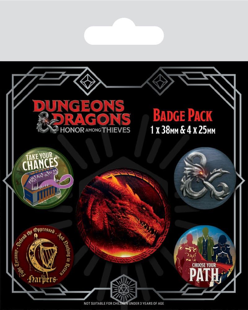 Dungeons & Dragons Pin-Back Buttons 5-Pack Movie Pyramid International