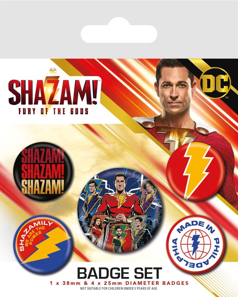 Shazam! Pin-Back Buttons 5-Pack Fury of the Gods Pyramid International