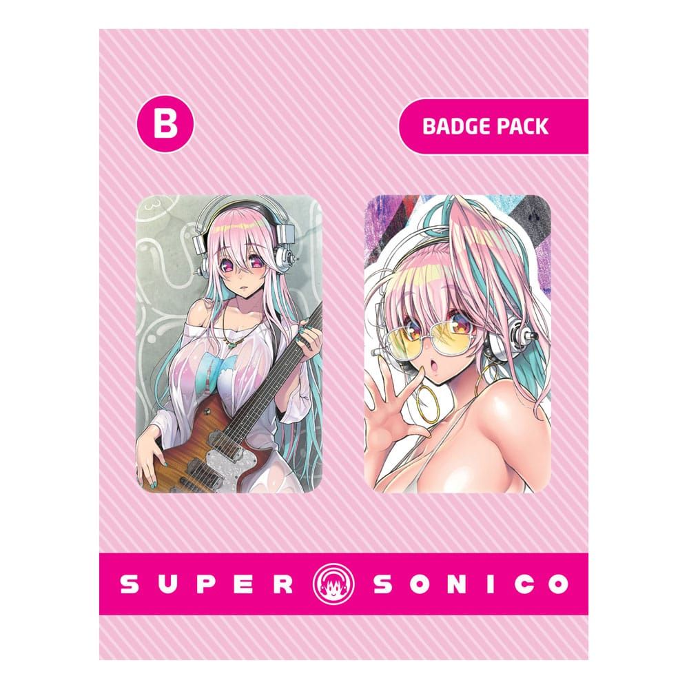 Super Sonico Pin Placky 2-Pack Set B POPbuddies