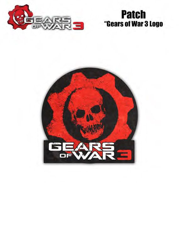 Gears of War 3 Originální nášivka Logo NECA