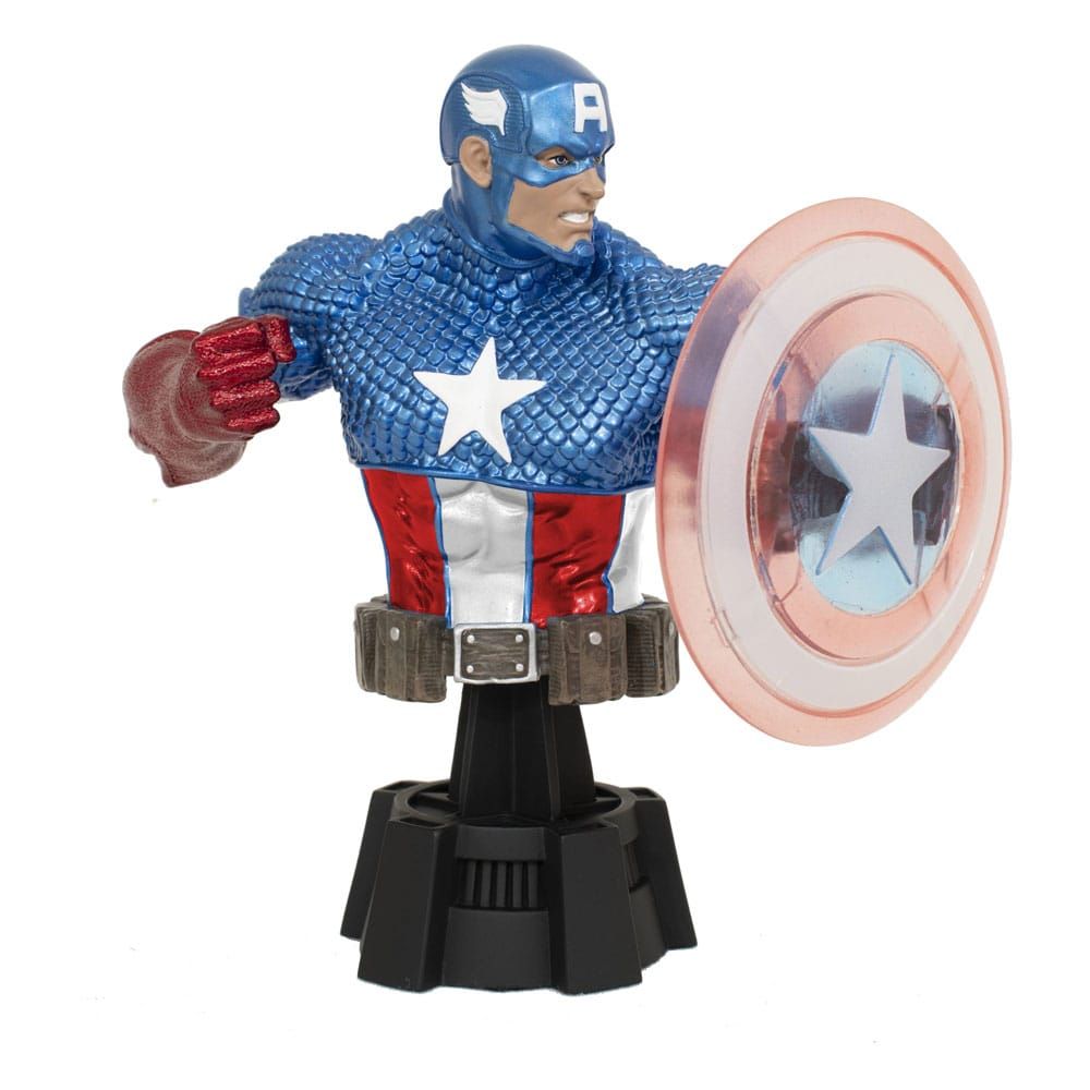 Marvel Comics Bysta 1/7 Captain America (Holo Shield) SDCC 2023 Exclusive 15 cm Diamond Select