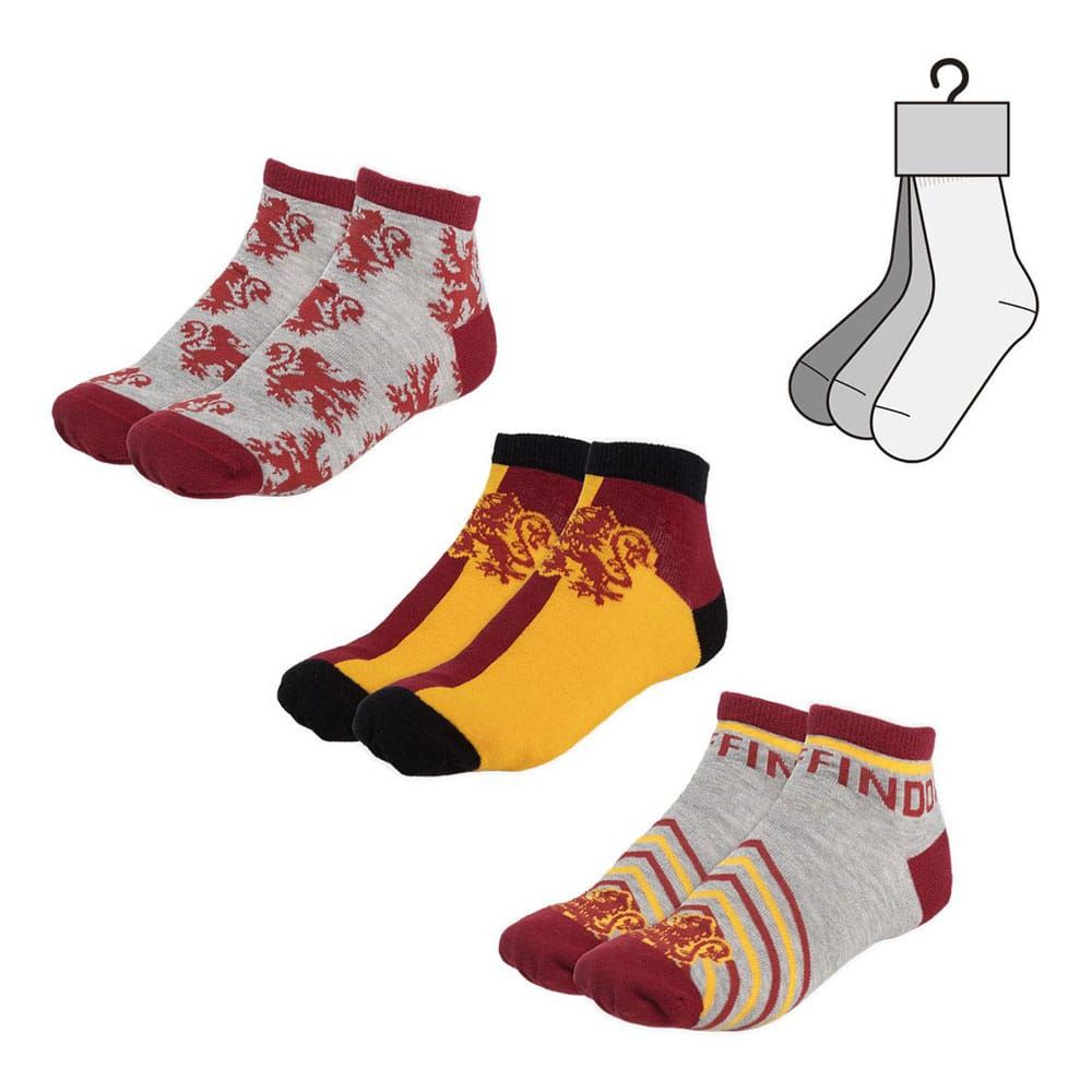 Harry Potter Ankle socks 3-packs Nebelvír assortment (6) Cerdá