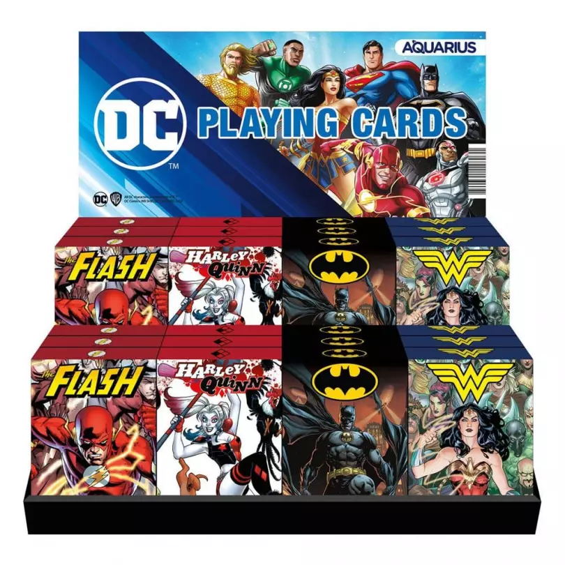 DC Comics Playing Karty Display Harley Quinn, Wonder Woman, Batman, The Flash (24) Aquarius