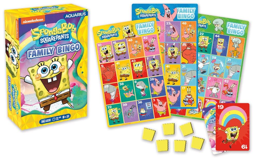 SpongeBob Board Game Family Bingo Anglická Verze Aquarius