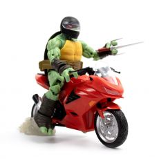 Teenage Mutant Ninja Turtles BST AXN Akční Figure with Vehicle Raphael with Motorcycle (IDW Comics) 13 cm