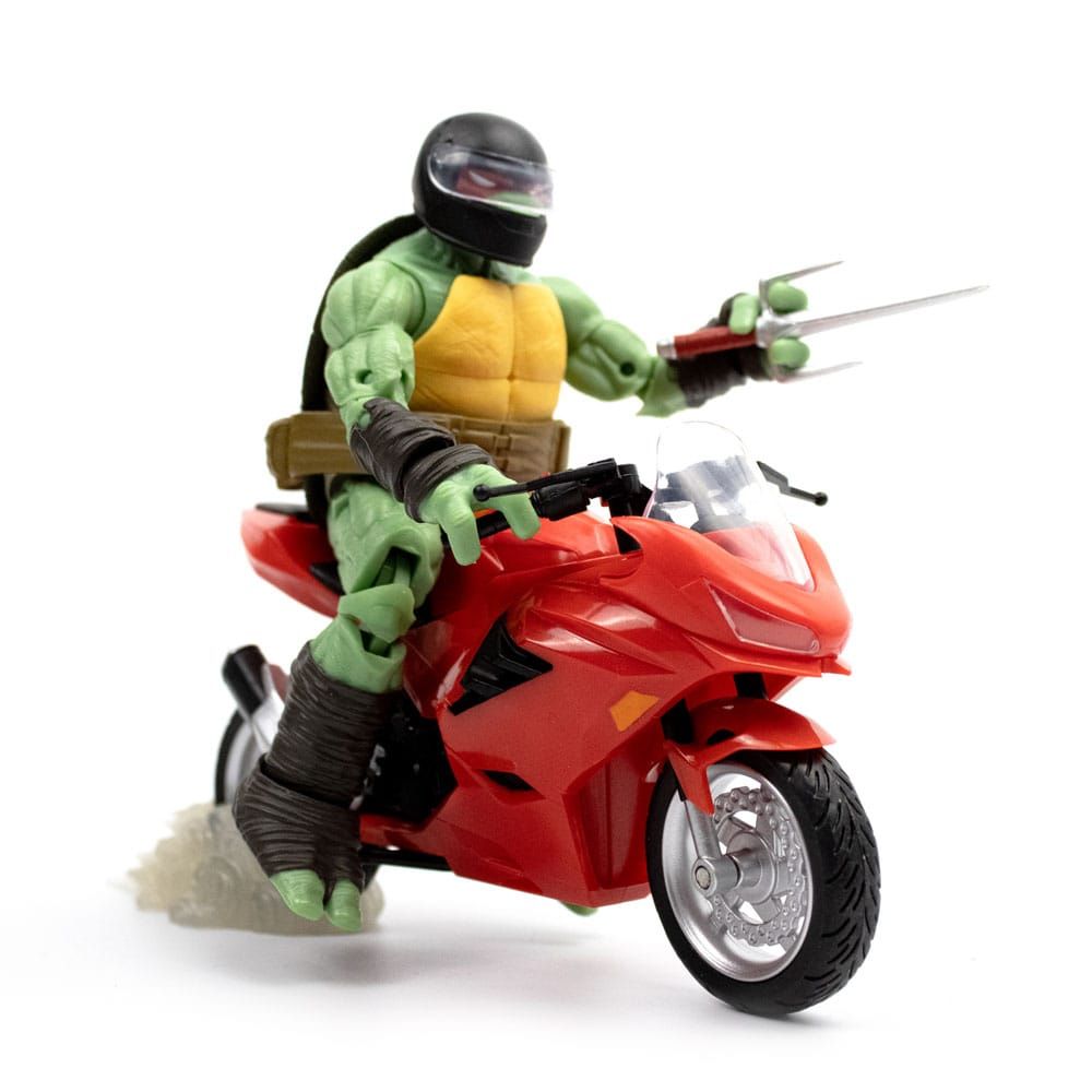 Teenage Mutant Ninja Turtles BST AXN Akční Figure with Vehicle Raphael with Motorcycle (IDW Comics) 13 cm The Loyal Subjects