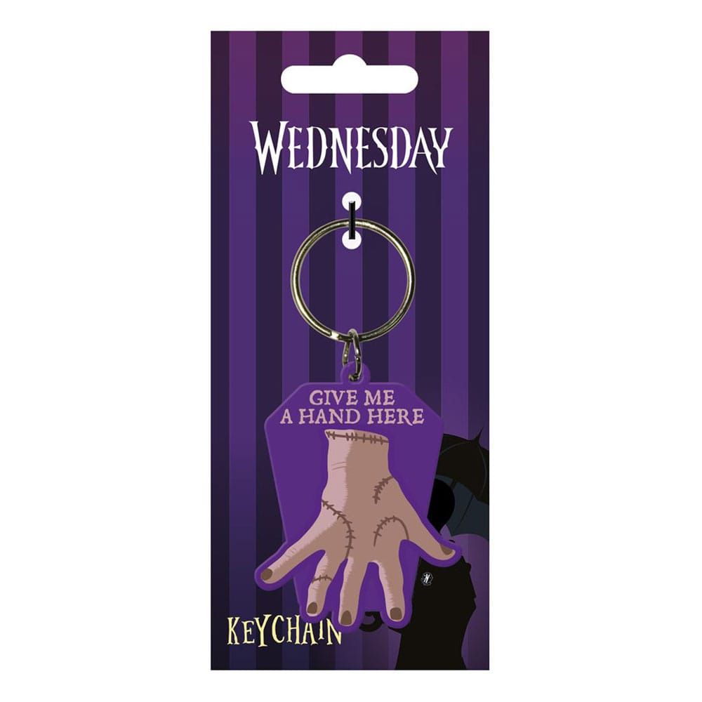 Wednesday Gumový Keychain Give Me A Hand Pyramid International