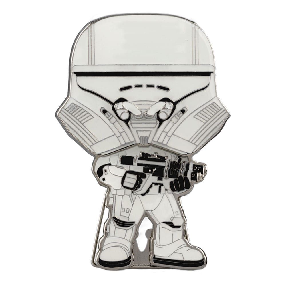 Star Wars POP! Enamel Pin First order Jet Trooper White Chase 10 cm Display (12) Funko