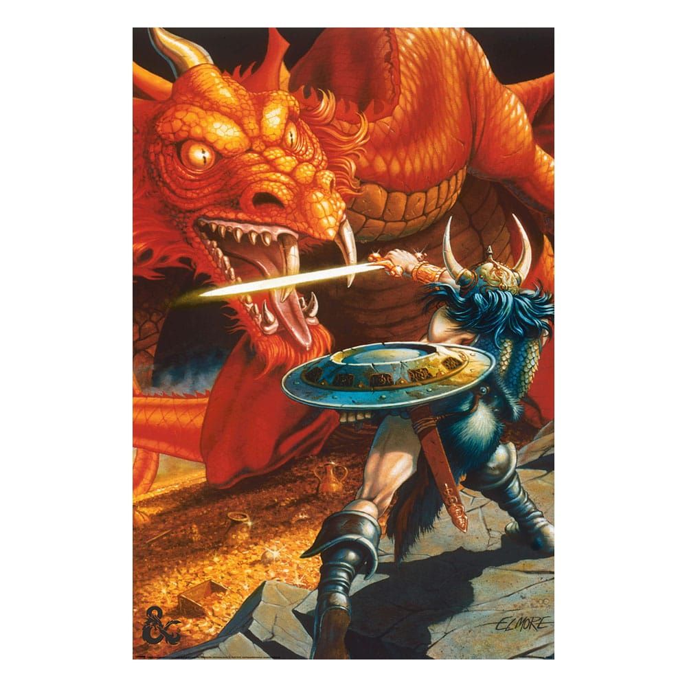 Dungeons & Dragons Plakát Pack Classic Red Dragon Battle 61 x 91 cm (4) Pyramid International
