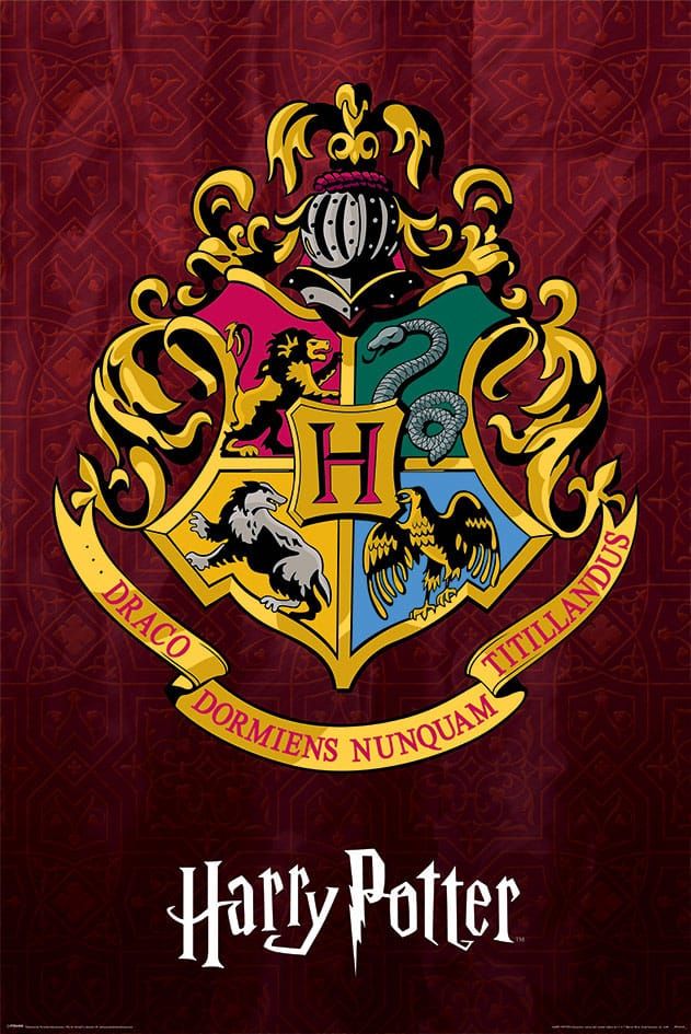 Harry Potter Plakát Pack Colourful Crest Bradavice 61 x 91 cm (4) Pyramid International