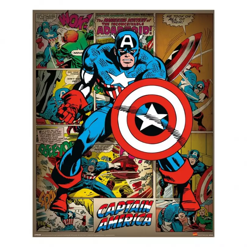 Marvel Comics Plakát Pack Captain America Retro 40 x 50 cm (4) Pyramid International