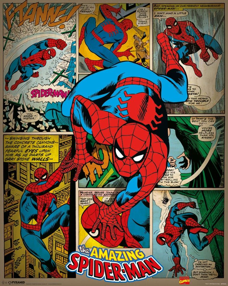 Marvel Comics Plakát Pack Spider-Man Retro 40 x 50 cm (4) Pyramid International
