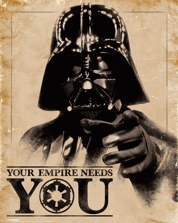 Star Wars Classic Plakát Pack Your Empire Needs You 40 x 50 cm (4) Pyramid International