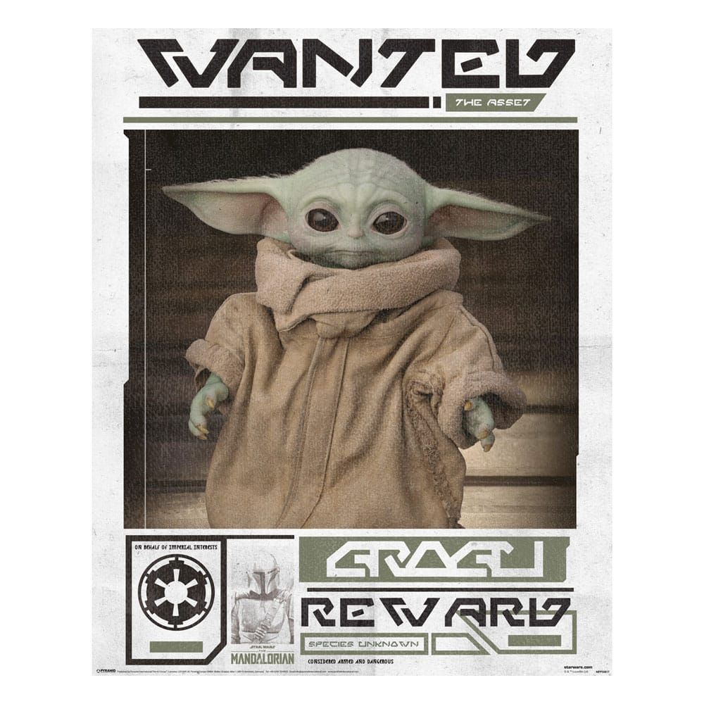 Star Wars: The Mandalorian Plakát Pack Grogu Wanted 40 x 50 cm (4) Pyramid International