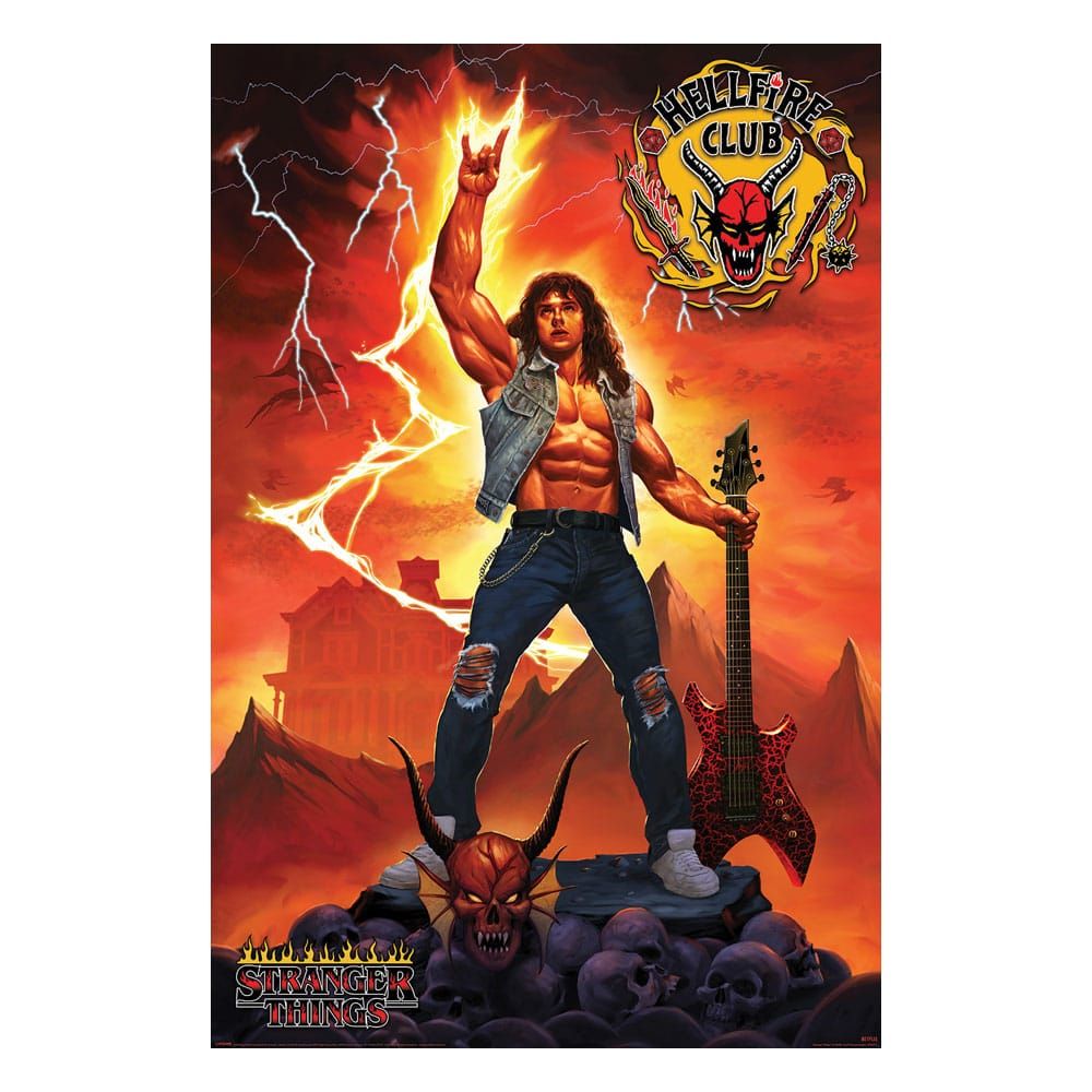 Stranger Things Plakát Pack Hellfire Club Rock God 61 x 91 cm (4) Pyramid International