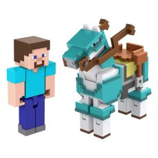 Minecraft Akční Figure 2-Pack Steve & Armored Horse 8 cm