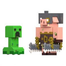 Minecraft Legends Akční Figure 2-Pack Creeper vs Piglin Bruiser 8 cm