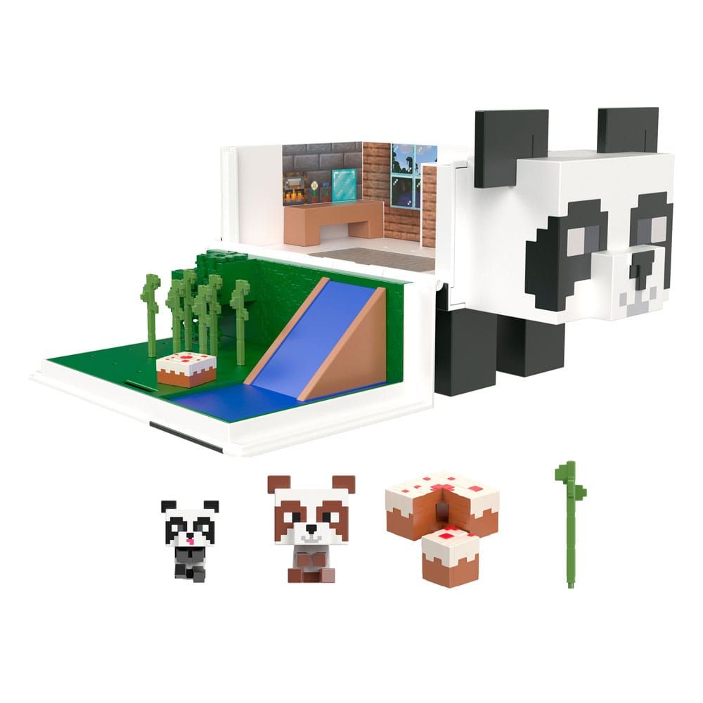Minecraft Mob Head Minis Herní sada Panda Playhouse Mattel