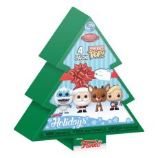 Rudolph the Red-Nosed Reindeer Pocket POP! vinylová Figure 4-Pack Tree Holiday 4 cm
