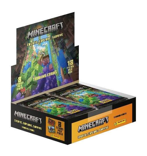 Minecraft - Create, Explore, Survive Trading Karty Flow Packs Display (18) Panini