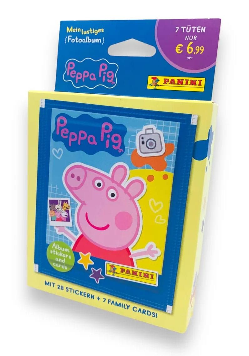 Peppa Pig - My fun Photo Album Stickers & Trading Karty Eco-Blister Německá Verze Panini