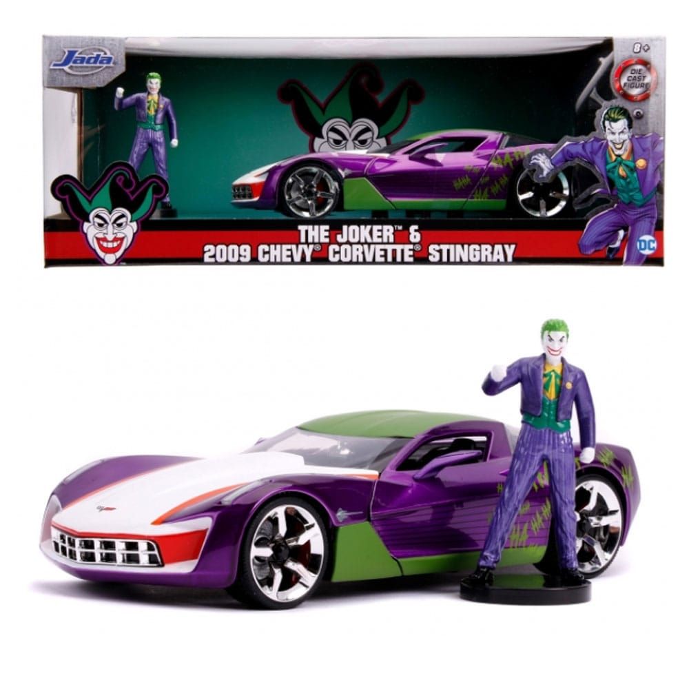 DC Comics Kov. Model 1/24 Joker 2009 Chevy Corvette Stingray Jada Toys