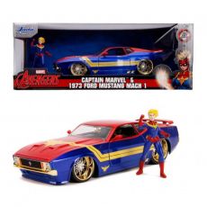 Marvel Hollywood Rides Kov. Model 1/24 1973 Ford Mustang Mach 1 with Captain Marvel Figure