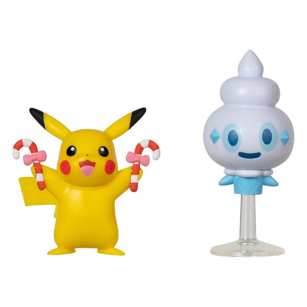 Pokémon Battle Figure Set Figure 2-Pack Holiday Edition: Pikachu, Vanillite Jazwares