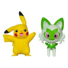 Pokémon Gen IX Battle Figure Pack Mini Figure 2-Pack Pikachu & Sprigatito 5 cm