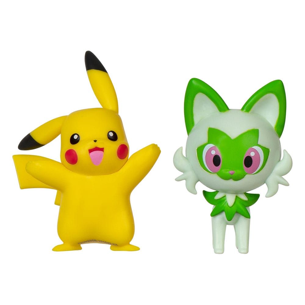 Pokémon Gen IX Battle Figure Pack Mini Figure 2-Pack Pikachu & Sprigatito 5 cm Jazwares