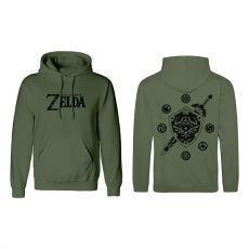 The Legend of Zelda Hooded Mikina Logo And Shield Velikost M