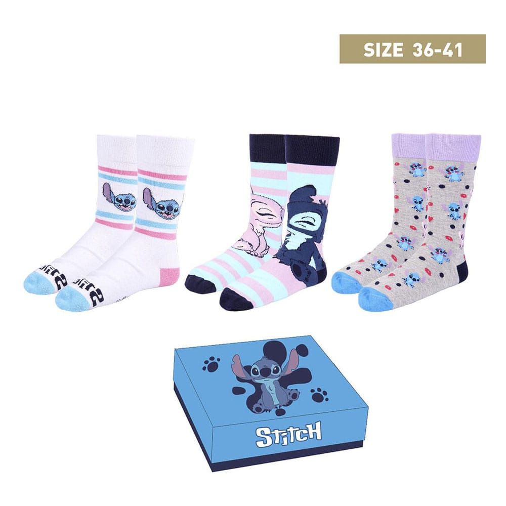 Lilo & Stitch Ponožky 3-Pack Stitch & Angel 36-41 Cerdá