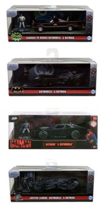 DC Comics Kov. Models 1/32 Batman Batmobile Sada (6) Jada Toys