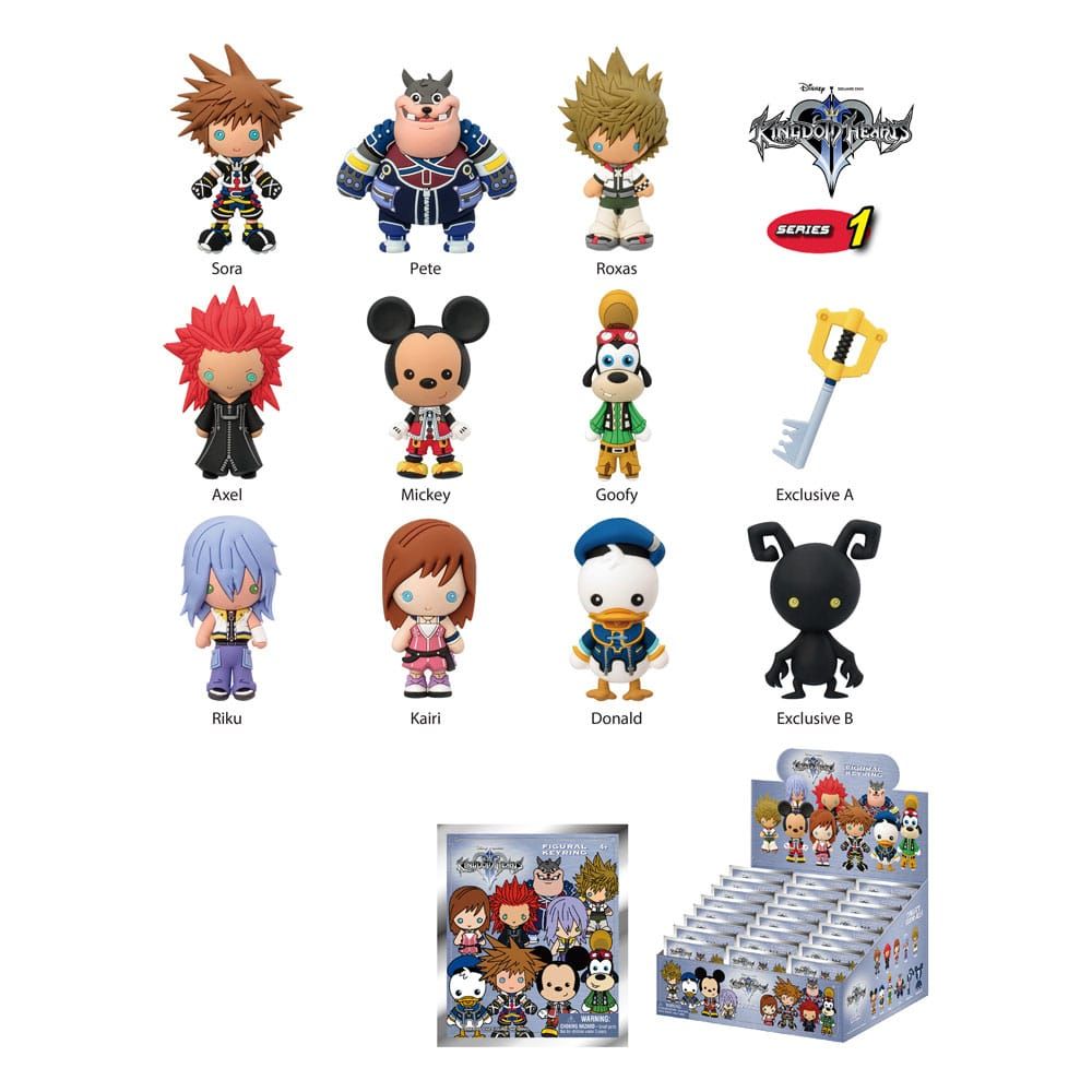 Kingdom Hearts PVC Bag Clips Series 1 Display (24) Monogram Int.