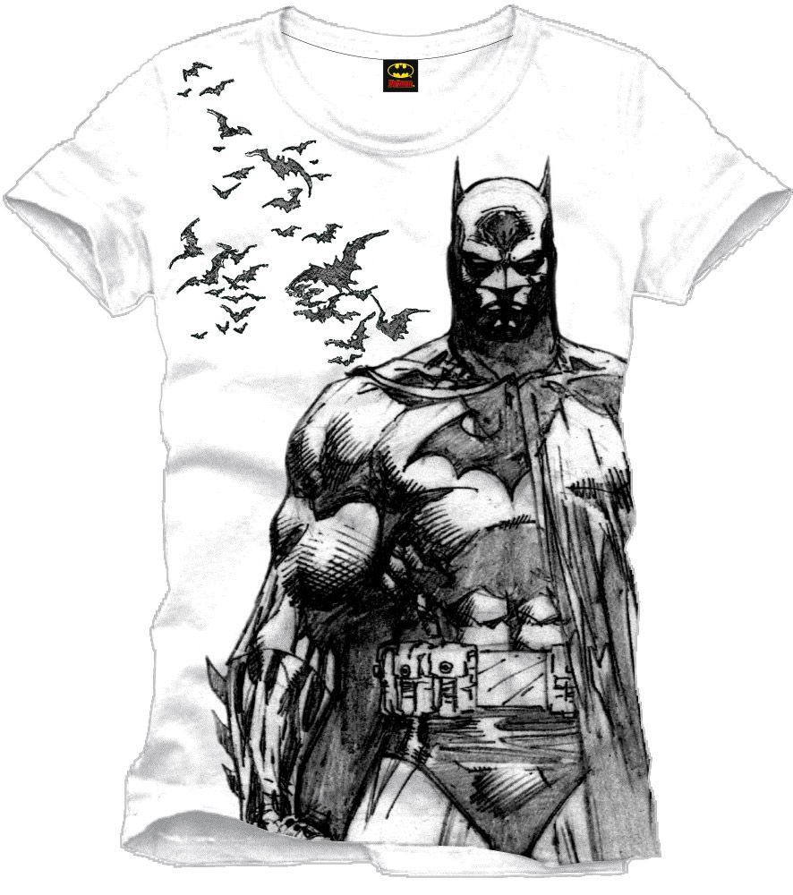 Batman tričko s potiskem Bats bílé S CODI