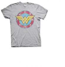 Wonder Woman tričko Distressed Logo pánské L