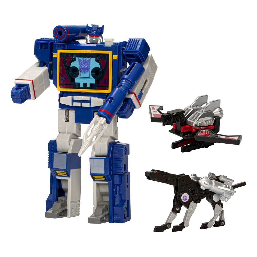The Transformers Retro G1 Akční Figure Decepticon Communicator Soundwave with Laserbeak & Ravage 18 cm Hasbro