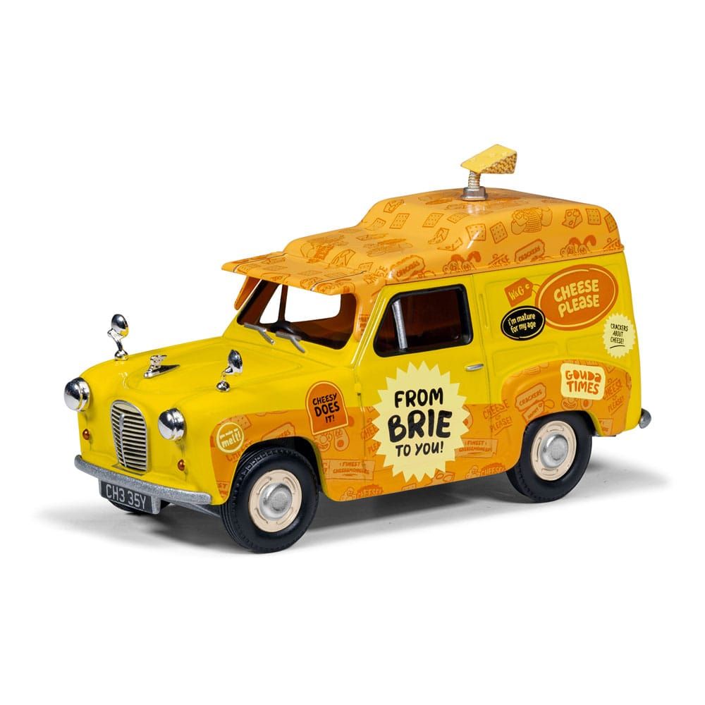 Wallace & Gromit Die Cast Model 1/43 Austin A35 Van - Cheese Please! Delivery Van Corgi