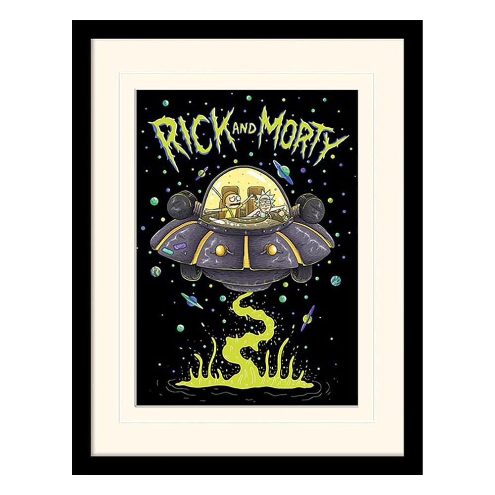 Rick and Morty Collector Print Zarámovaný Plakát Ufo (white background) Pyramid International
