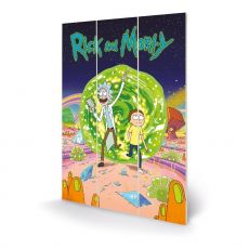 Rick and Morty Wooden Nástěnná Dekorace Art Portal 20 x 30 cm