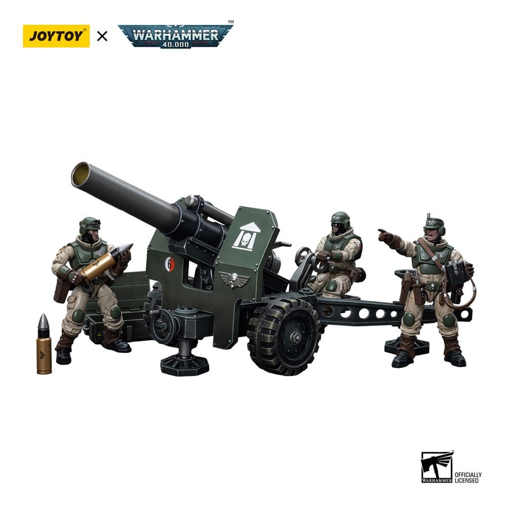 Warhammer 40k Akční Figure 1/18 Astra Militarum Ordnance Team with Bombast Field Gun 12 cm Joy Toy (CN)