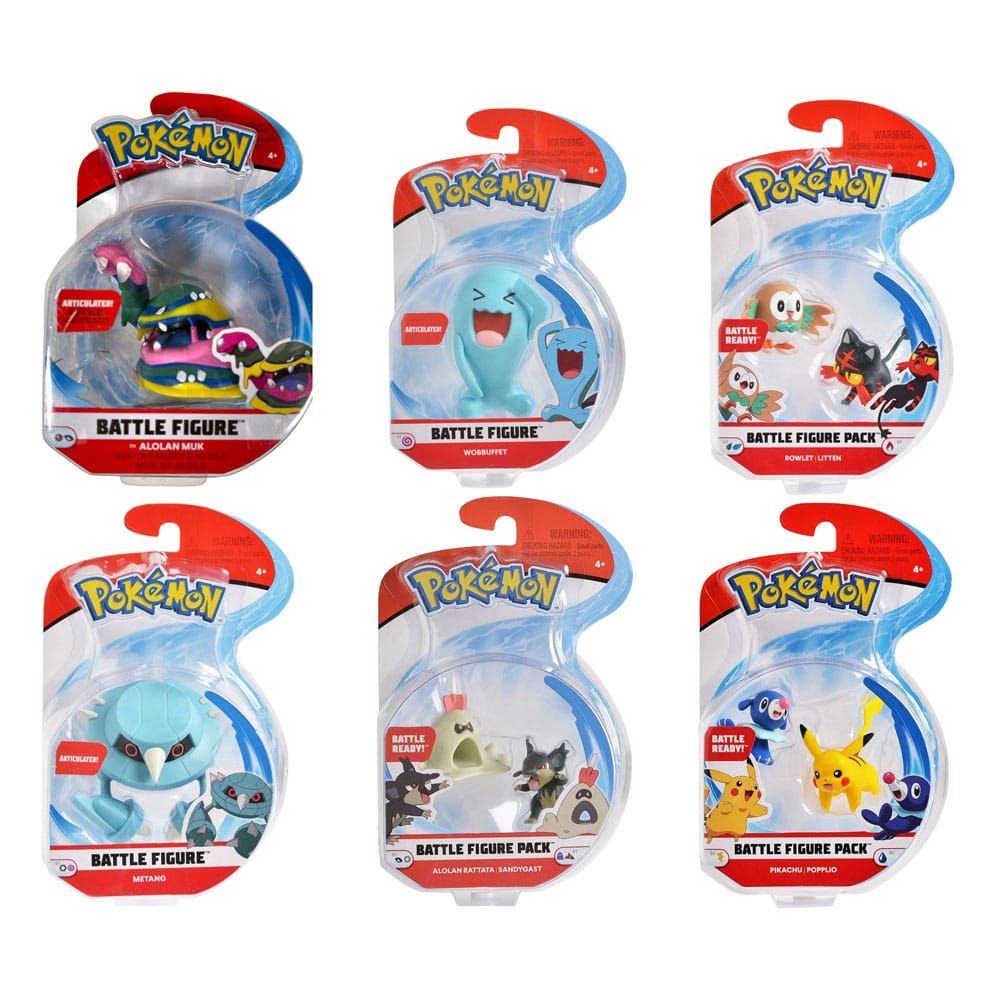 Pokémon Battle Figure Pack Mini Figures Sada 5 cm (6) Jazwares
