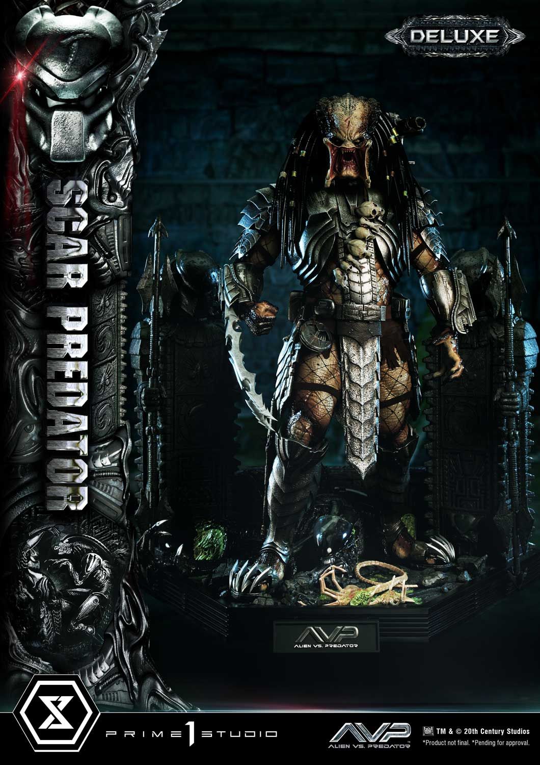 The Alien vs. Predator Museum Masterline Series Soška 1/3 Scar Predator Deluxe Verze 93 cm Prime 1 Studio